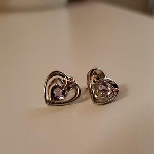 Purple heart earrings💜